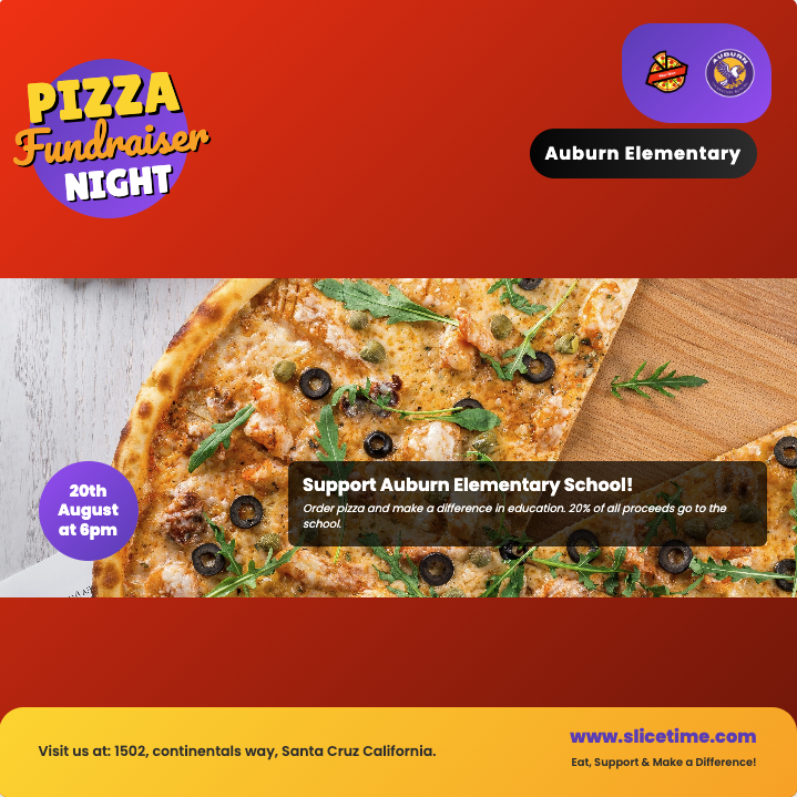 Local Campaign - Pizza Fundraiser Night for Auburn Elementary School